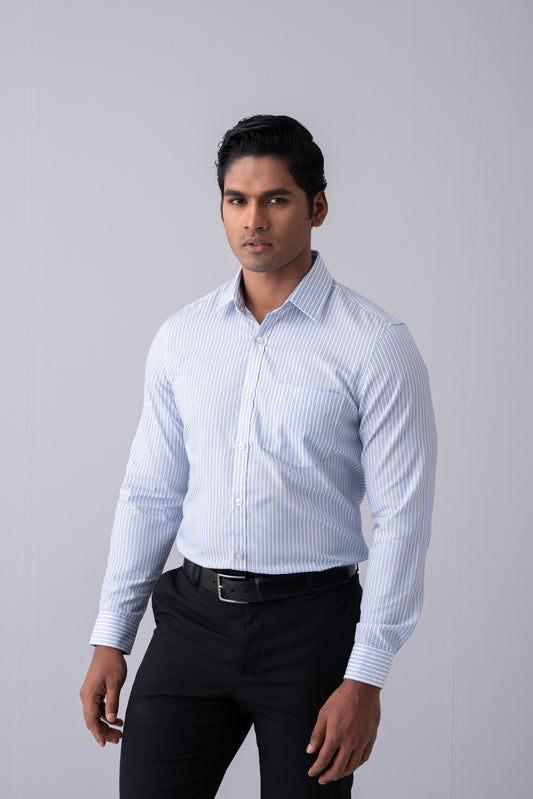 Slim Fit Classic Striped Templeton Formal Shirt