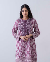 Smart Fit Embroidered Three-Piece Lawn with Chiffon Dupatta