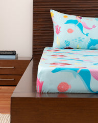 Kids Bed Sheet - King Size - Baby Blue