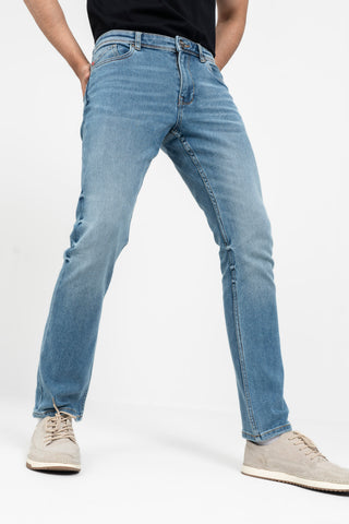 Premium Light Blue Straight Fit Jeans