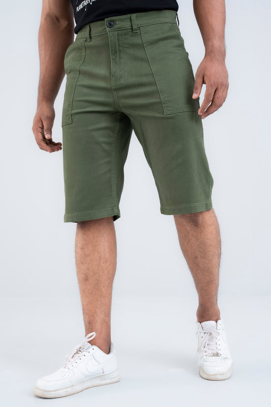 Regular Fit Solid Shorts