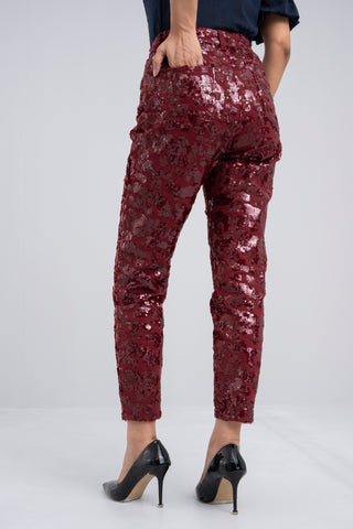 Sequin Twill Pants - Bling