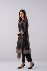 Smart Fit Digital Printed Three-Piece Lawn with Chiffon Dupatta