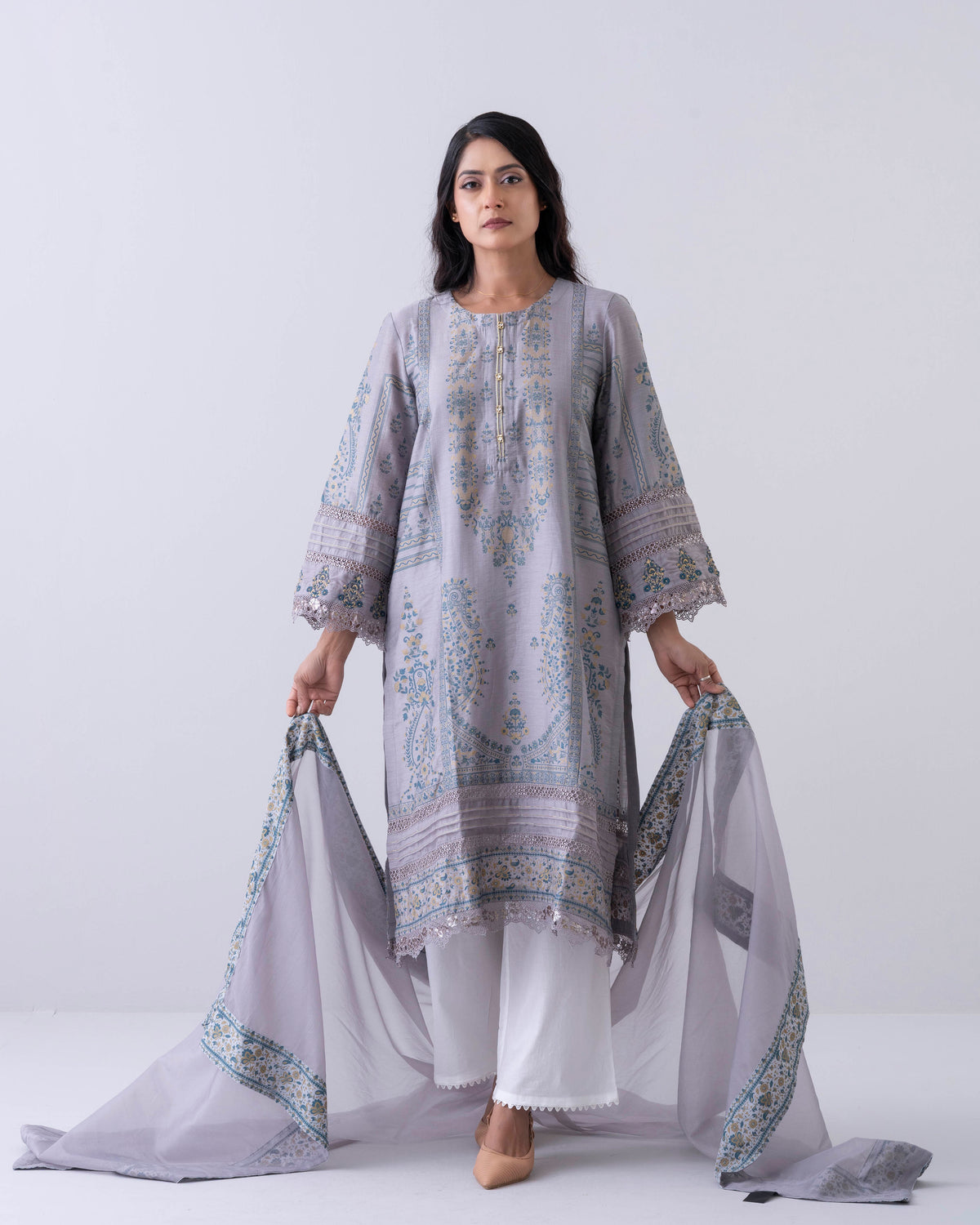 Smart Fit Printed Two-Piece Formal Ethnic Set