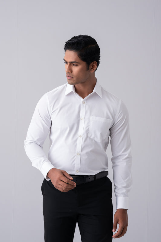 Regular Fit Sateen Weave Formal Shirt