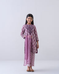 Princess Embroidered Three-Piece Lawn with Chiffon Dupatta (2-4 Years)