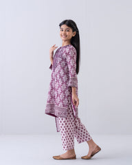 Princess Embroidered Three-Piece Lawn with Chiffon Dupatta (2-4 Years)