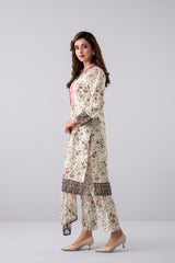 Smart Fit Digital Printed Three-Piece Lawn with Chiffon Dupatta