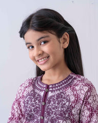 Princess Embroidered Three-Piece Lawn with Chiffon Dupatta (2-4 Years)