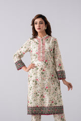 Smart Fit Digital Printed Three-Piece Lawn with Chiffon Dupatta