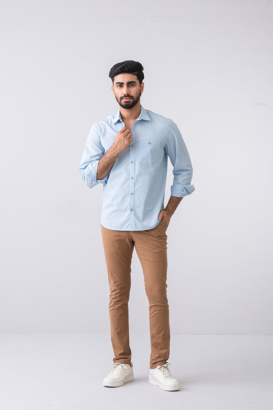 Regular Fit Striped Casual Shirt