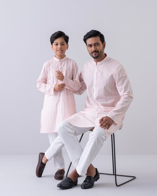 Regular Fit Stripe Printed Panjabi