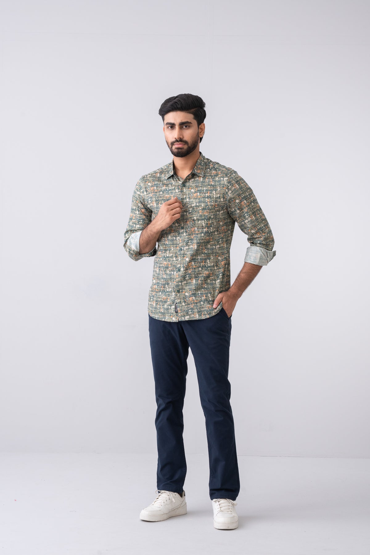 Slim Fit Printed Casual Shirt