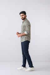 Slim Fit Printed Casual Shirt