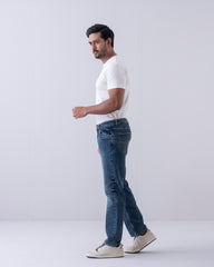 Straight Fit Blue Jeans