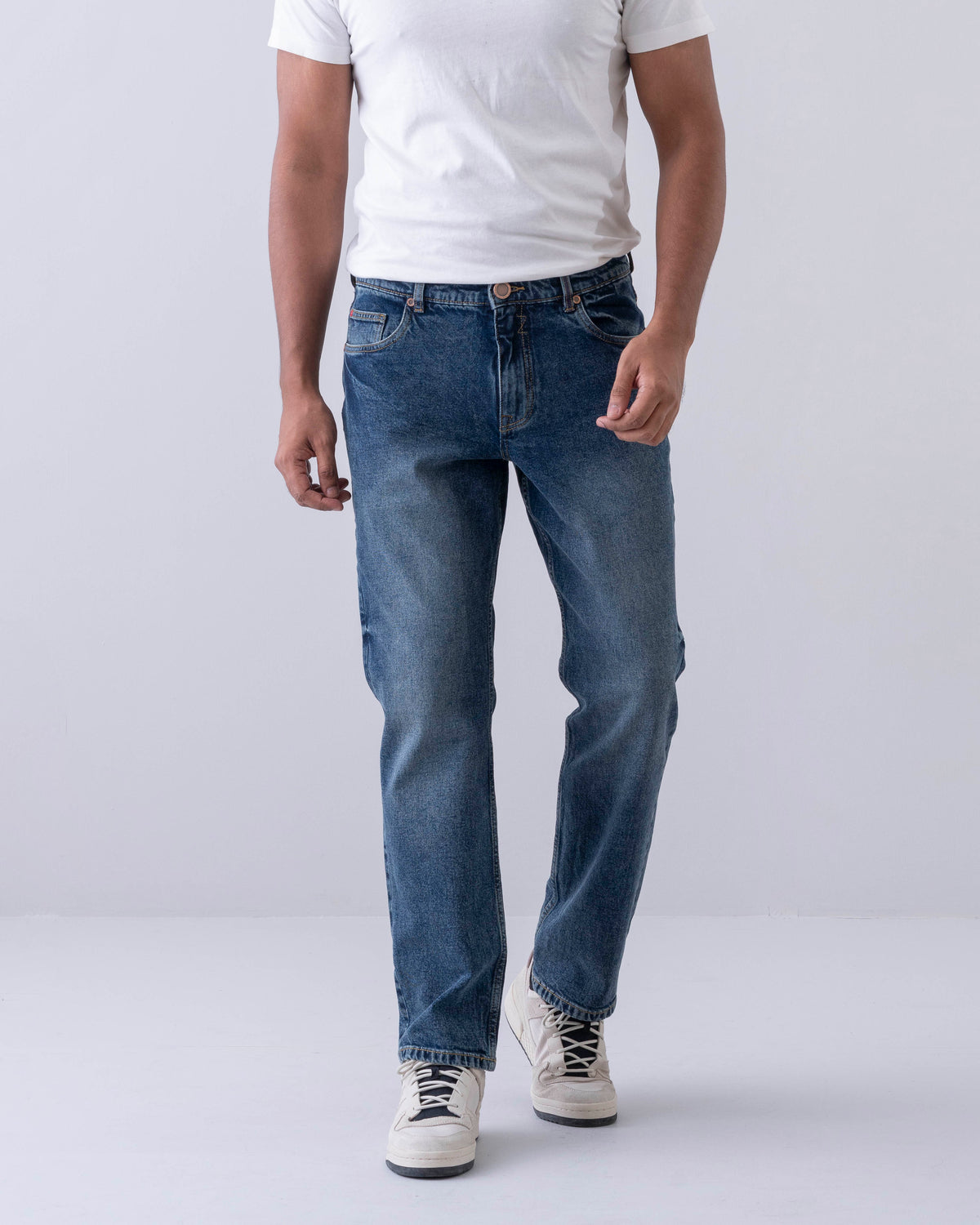 Straight Fit Blue Jeans