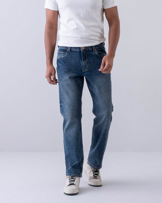 Straight Fit Blue Jeans
