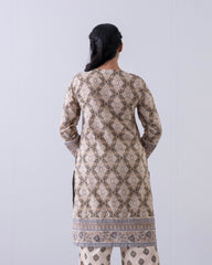 Smart Fit Embroidered Three-Piece Lawn with Chiffon Dupatta