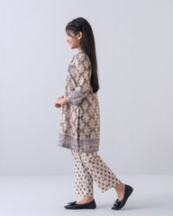 Princess Embroidered Three-Piece Lawn with Chiffon Dupatta (2-4 Years)