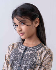 Princess Embroidered Three-Piece Lawn with Chiffon Dupatta (2-4 Years)