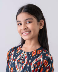 Princess Printed Three-Piece Lawn with Chiffon Dupatta (2-4 Years)