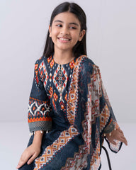 Princess Printed Three-Piece Lawn with Chiffon Dupatta (6-8 Years)
