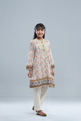 Relaxed Fit Printed Three-Piece Princess Lawn with Chiffon Dupatta (10-14 Years)