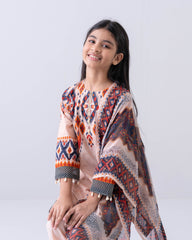 Princess Printed Three-Piece Lawn with Chiffon Dupatta (6-8 Years)