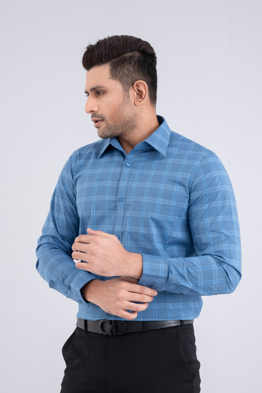 Regular Fit Checkered Templeton Formal Shirt