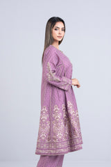 Ready-to-Wear Embroidered Three-Piece Formal Ethnic Set with Silk Dupatta