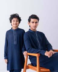 Regular Fit Embroidered Semi-Formal Kabli Set