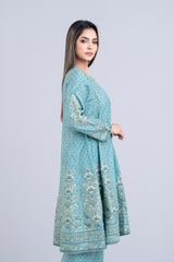 Ready-to-Wear Embroidered Three-Piece Formal Ethnic Set with Silk Dupatta