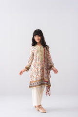 Relaxed Fit Printed Three-Piece Princess Lawn with Chiffon Dupatta (2-4 Years)