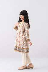 Relaxed Fit Printed Three-Piece Princess Lawn with Chiffon Dupatta (6-8 Years)