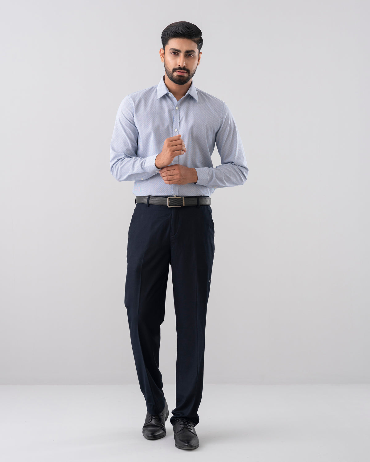 Slim Fit Dobby Textured Formal Shirt
