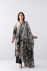 Smart Fit Embroidered Three-Piece Lawn with Silk Dupatta