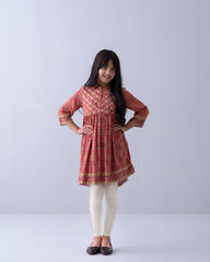 Girls' Printed Viscose Ethnic Top (2-4 Years)