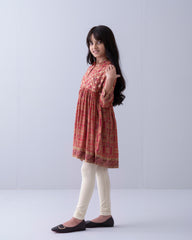 Girls' Printed Viscose Ethnic Top (6-8 Years)