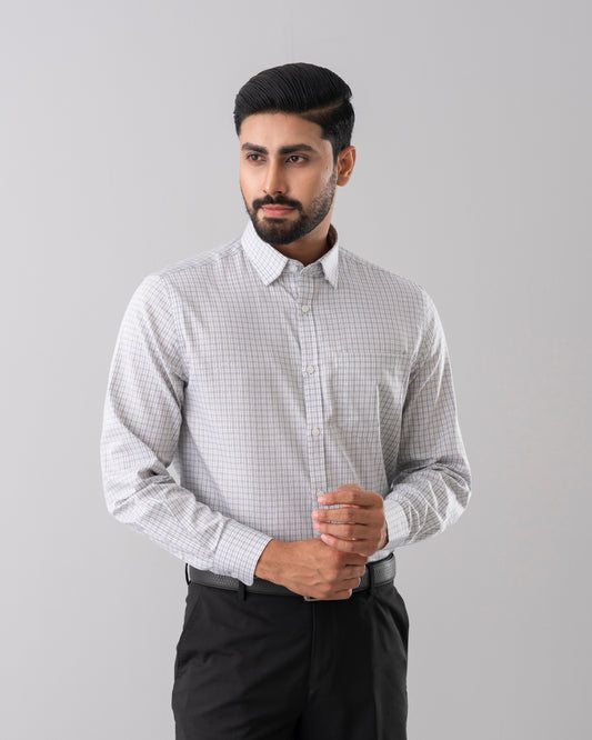 Regular Fit Micro Check Templeton Formal Shirt