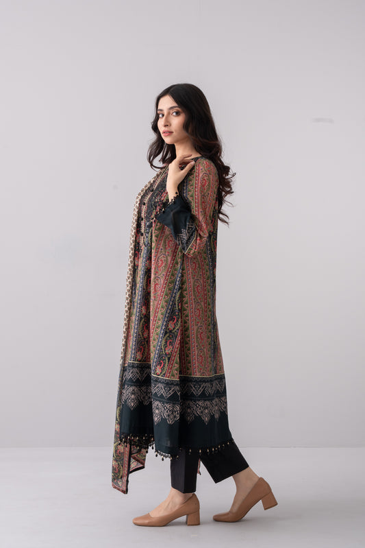 Smart Fit Embroidered Three-Piece Lawn
