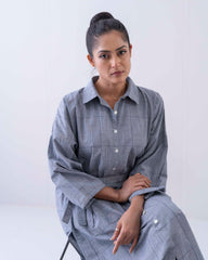 Shirt Collar Long Dress
