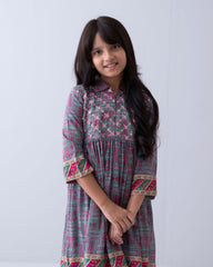 Girls' Printed Viscose Ethnic Top (2-4 Years)