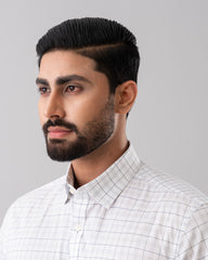 Regular Fit Subtle Check Formal Shirt