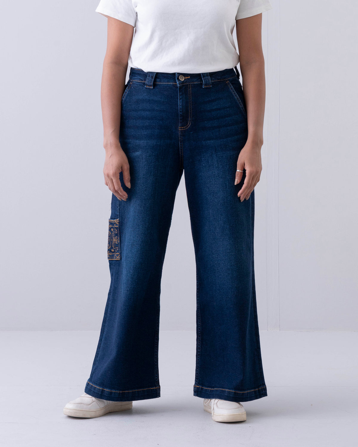 Wide-Leg High-Waist Denim