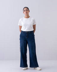 Wide-Leg High-Waist Denim