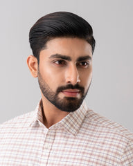 Regular Fit Micro Yarn-Dyed Check Formal Shirt