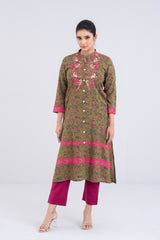 Long-Length Viscose Ethnic Kurta - One Piece