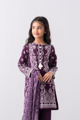 Smart Fit Printed Three-Piece Princess Lawn with Chiffon Dupatta (2-4 Years)