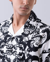 Relaxed Fit Floral Print Casual Shirt