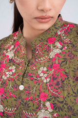 Long-Length Viscose Ethnic Kurta - One Piece